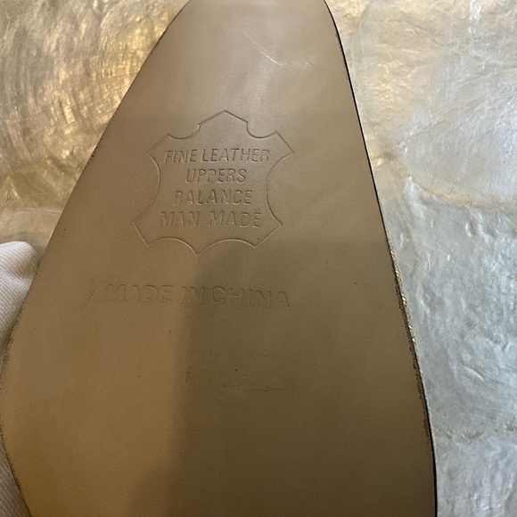 Vintage J. Renee Bridal Cinderella Metallic Gold Zebra Acrylic High Heels 10M - Picture 7 of 9